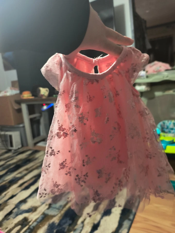 Vestido Baby Starters Niñas Recién Nacido Rosa/Oro Rosa Foto 1 de 4