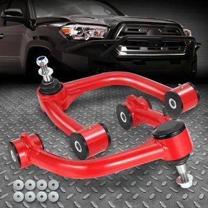 For 05-24 Toyota Tacoma 4WD Steel 2"-4" Lift Front Upper Control Arms Kit Red - Picture 1 of 5