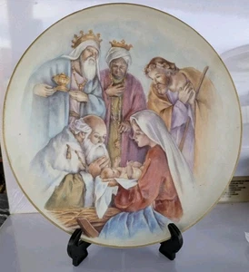 Piatto Presepe Vintage Homco Home Interiors 8" Decorazione Natalizia 5259 - Foto 1 di 2