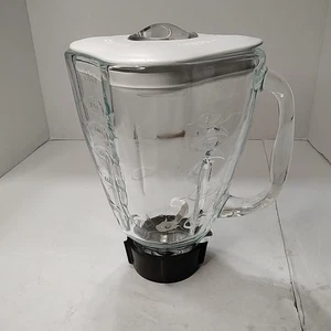 Vintage Osterizer Mixer #6650 Glas 5 Tassen mit Deckel und Klingen - Bild 1 von 6