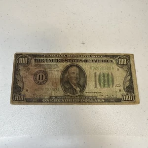 $100 Hundred Dollar Bill Series 1934A Federal Reserve Note - Bank Of ST.LOUIS - Picture 1 of 9