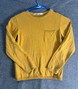 H&M Girls Youth Size 6-8Y Jumper Sweater Neck Yellow Cotton Pullover Years knit - Picture 1 of 12