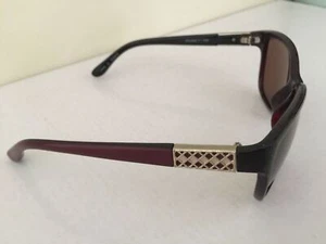 Foster Grant polarized Sunglasses wine/black frames w/gold detailing brown lense - Picture 1 of 4