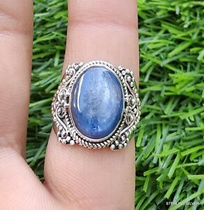 Natural Kyanite Gemstone 925 Solid Sterling Silver Ring, All Sizes Available