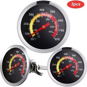 BBQ Temp Gauge Temperature Heat Display 3pcs Thermometer for Charcoal Gas Grill - Picture 1 of 7