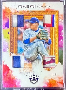 Hyun-Jin Ryu 2020 Panini Diamond Kings Quad Materials Relic Blue Jays #DKQ-HJ /5 - Picture 1 of 2
