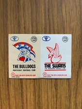 SCANLENS 1974 DOUBLE STICKER - Bulldogs vs Swans