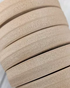 Klappbar elastisch 5/8" Vanille elastisches Band zum Selbermachen Stirnband Nähborte FEIND - Bild 1 von 2