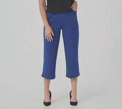 Pantalones cortos Bob Mackie rectos Ponte azul marino XS Foto 1 de 2