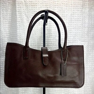 (E4) Cartera Coletta vintage, Y2K de los años 80, pequeña en cuero marrón oscuro - Imagen 1 de 14