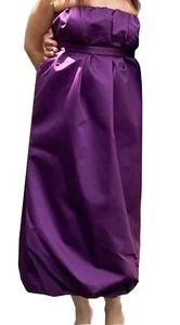 zara purple satin midi balloon dress - Picture 1 of 1