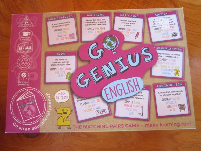 GREAT GAME GO GENIUS  ENGLISH PAIRS GAME  NEW IN BOX  GREAT  ** MUST SEE *** - Image 1 of 2