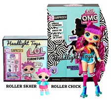 Set of 2 Lol Surprise Series 3 Roller Chick Omg Fashion Doll & Sk8er Big Sister