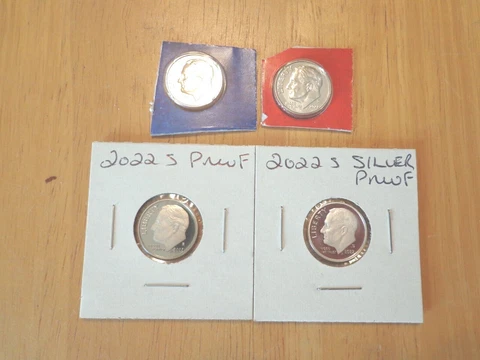 IN STOCK 2022 P D S S Roosevelt Dime Silver & Clad Proof Sealed Mint Cello PDSS Cover