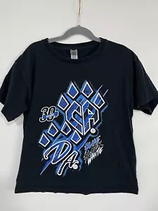 Camiseta deportiva Youth Cheer negra azul blanca - algodón pesado - talla M - Imagen 1 de 2