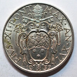 1 Lira 1937 Vatican Pius XI - Picture 1 of 2