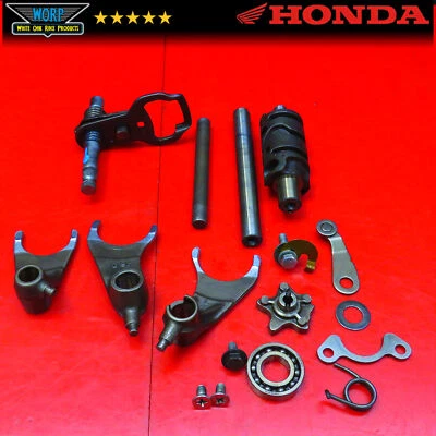 1982 HONDA XL500R TRANSMISSION GEAR CHANGE FORKS SHIFT SHAFT CAM DRUM SHIFTER - Image 1 of 4