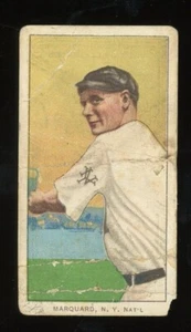 1909-11 T206 Baseball #304 Rube Marquard (Pitching Follow-Through) Tolstoi PR - Picture 1 of 2