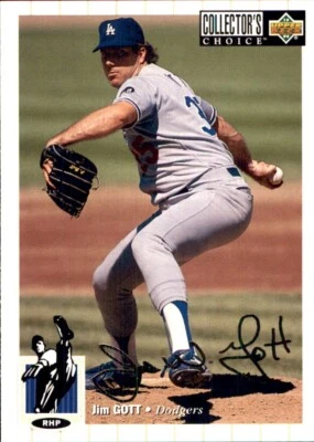 1994 Collector's Choice SILVER SIGNATURE #113 Jim Gott LOS ANGELES DODGERS - Image 1 of 2