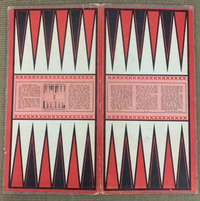Vintage 1950 WHITMAN PUBLISHING GAME BOARD #4101 Backgammon Checkers Strategy - Image 1 of 2