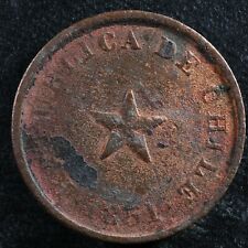 Medio centavo 1851 Chile KM#118 Copper Chili 1/2