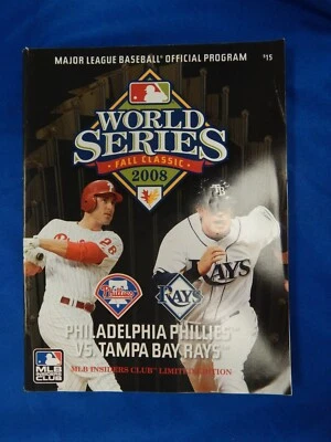 MLB 2008 World Series Tampa Bay Rays Philadelphia Phillies Series Program - Image 1 of 2