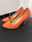 chaussures femme en daim, orange, pointure 37