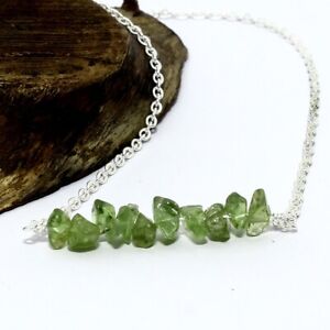 Peridot 925 Silver Plated Natural Gemstone Handmade Necklace Jewelry