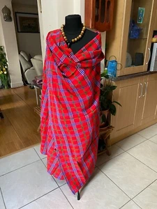 Masai Shuka, African Cloth, bed sheet, scarf, camping blanket, Sarong, Throw - Picture 1 of 3