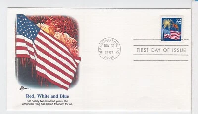 TurtlesTradingPost- Flag & Fireworks 1987 #2276a- Fleetwood Cachet FDC - Image 1 of 2
