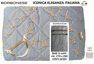 Trapuntino quilt copriletto BORBONESE raso satin , 100 gr./mq. colore grigio - Imagen 1 de 10