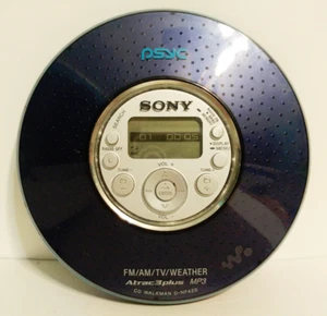 Sony PSYC D-NF420 Atrac3Plus CD MP3 Walkman Blue AM FM TV Radio Fully Tested - Picture 1 of 11