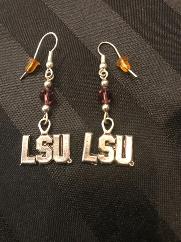 LSU Tigers Dangle Earrings Cover