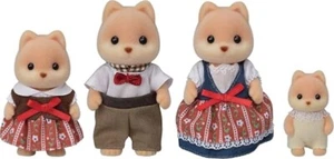 Sylvanian Families FS-35 Caramel Dog Family Doll EPOC Japan Calico Critters - Picture 1 of 7