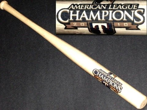 TEXAS RANGERS~2010 AMERICAN LEAGUE CHAMPIONS~18" NEW MINI SOUVENIR BASEBALL BAT Cover