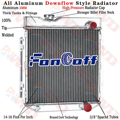 3 Row Radiator For 1965-1966 Ford Mustang/1960-65 Falcon Ranchero /Mercury Comet Foto 1 de 4