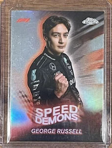 2024 Topps Chrome George Russell Speed Demons Refractor #SD-5 Mercedes - Picture 1 of 2