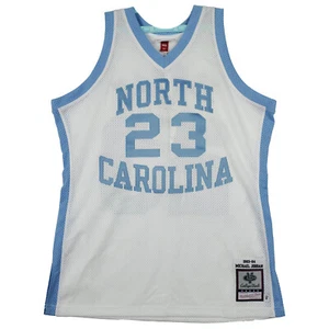 Authentic Michael Jordan Tar Heels Mitchell & Ness NCAA Large Jersey White NWT - Picture 1 of 9