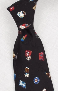 Nueva con etiquetas Corbata de seda ancha 1994 de 4" para niños con temática nocturna/fiesta - Imagen 1 de 3