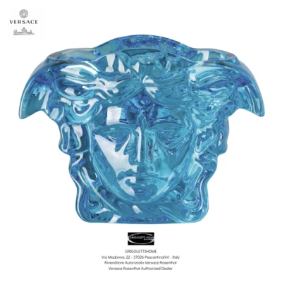Versace Rosenthal - Medusa Large Blue Crystal - Vase h cm 19 - Dealer - Image 1 of 4