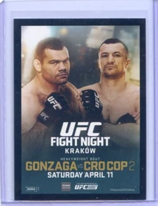 2015 Topps UFC Poster Insert #Fight Night 64 Gabriel Gonzaga Mirko Cro Cop - Picture 1 of 3