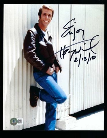 Henry Winkler signed 8x10 photo BAS Authenticated Happy Days Cover