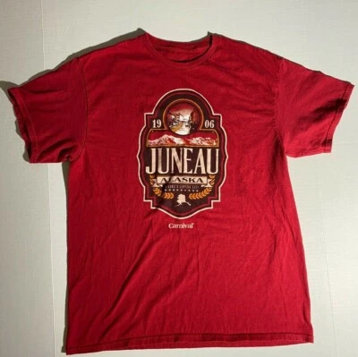 Carnival Juneau Alaska Hombre Camiseta Roja Foto 1 de 3