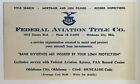 Vintage Ca 1960S Advertising Postcard Aviation Title Company Oklahama City Ok