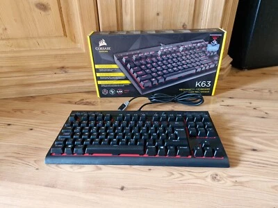 Mechanische USB Gaming-Tastatur Corsair K63 MX Red kurz klein abnehmbare Tasten - Bild 1 von 4