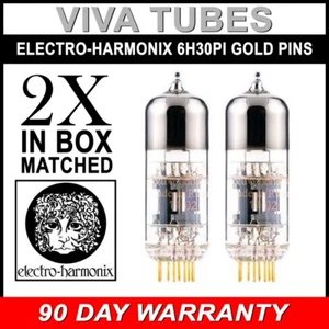 New Electro-Harmonix 6H30Pi GOLD PINS Pair (2) Vacuum Tubes - Picture 1 of 1