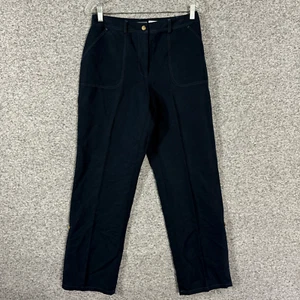 Orvis Women's Size 8 Dark Blue Linen Blend Straight Leg Khaki Pants - Picture 1 of 12