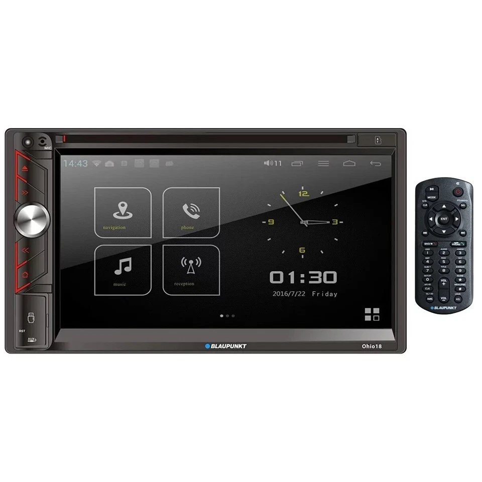 Blaupunkt Ohio18 2-Din Car Stereo in-Dash 6.9" Touchscreen AM/ FM DVD MirrorLink - Image 1 of 1