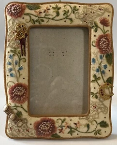 Marco floral estilo vintage con pedrería para foto/imagen 3 x 4,25 - Imagen 1 de 12