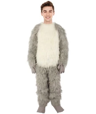 Disfraz de gato civeta blanca y gris HPO con máscara - fibras sintéticas largas Foto 1 de 4